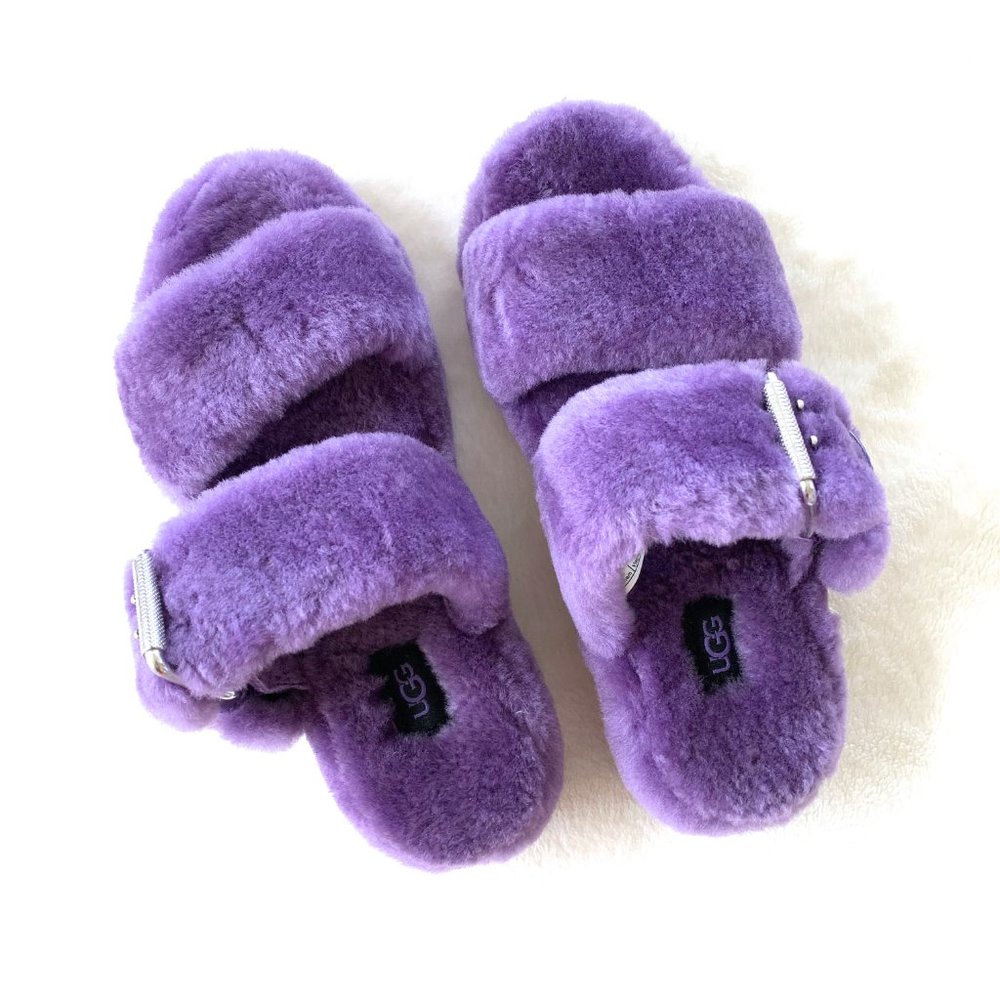 UGG Fuzz Yeah Slides in Violet Bloom NWT - image 4